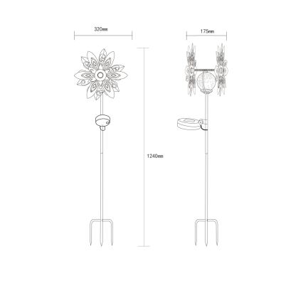 Globo - Светодиодное украшение на солнечной батарее LED/0,02W/3V IP44 300 mAh