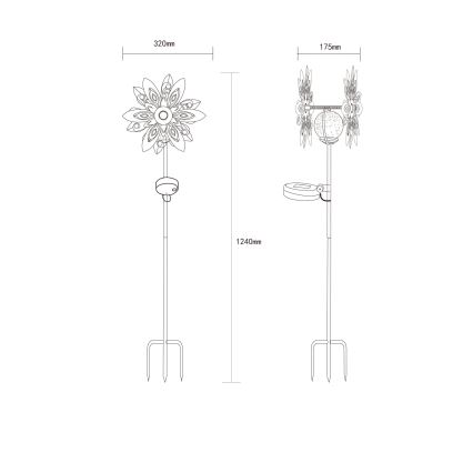 Globo - Светодиодное украшение на солнечной батарее LED/0,02W/3V IP44