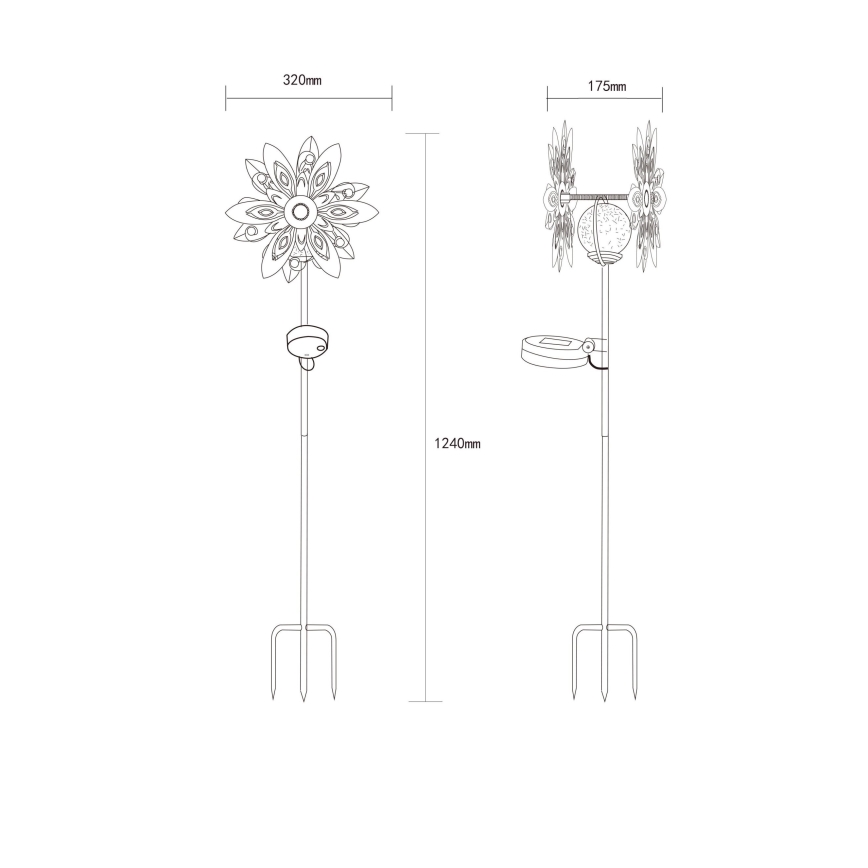 Globo - Светодиодное украшение на солнечной батарее LED/0,02W/3V IP44