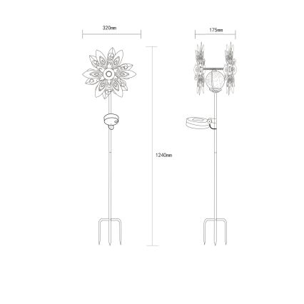 Globo - Светодиодное украшение на солнечной батарее LED/0,02W/3V IP44 300 mAh