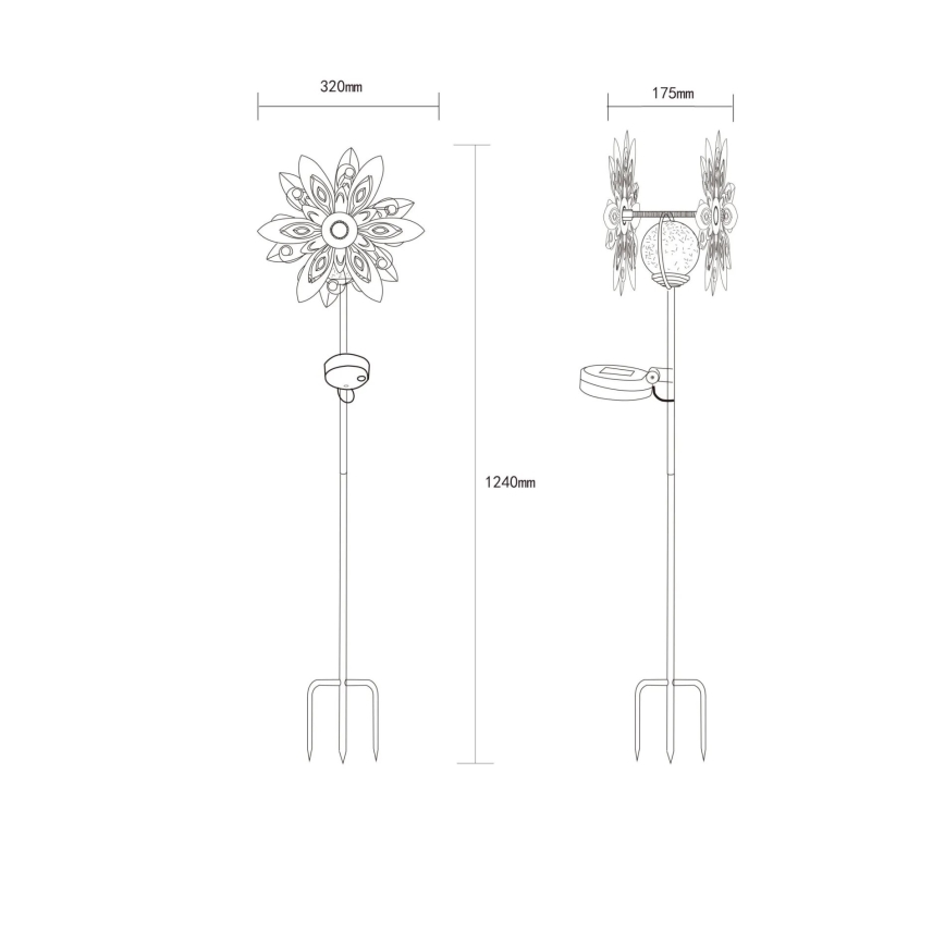 Globo - Светодиодное украшение на солнечной батарее LED/0,02W/3V IP44 300 mAh