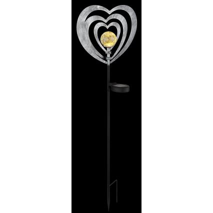 Globo - LED солнечный светильник LED/3V IP44 300 mAh серебряное сердце
