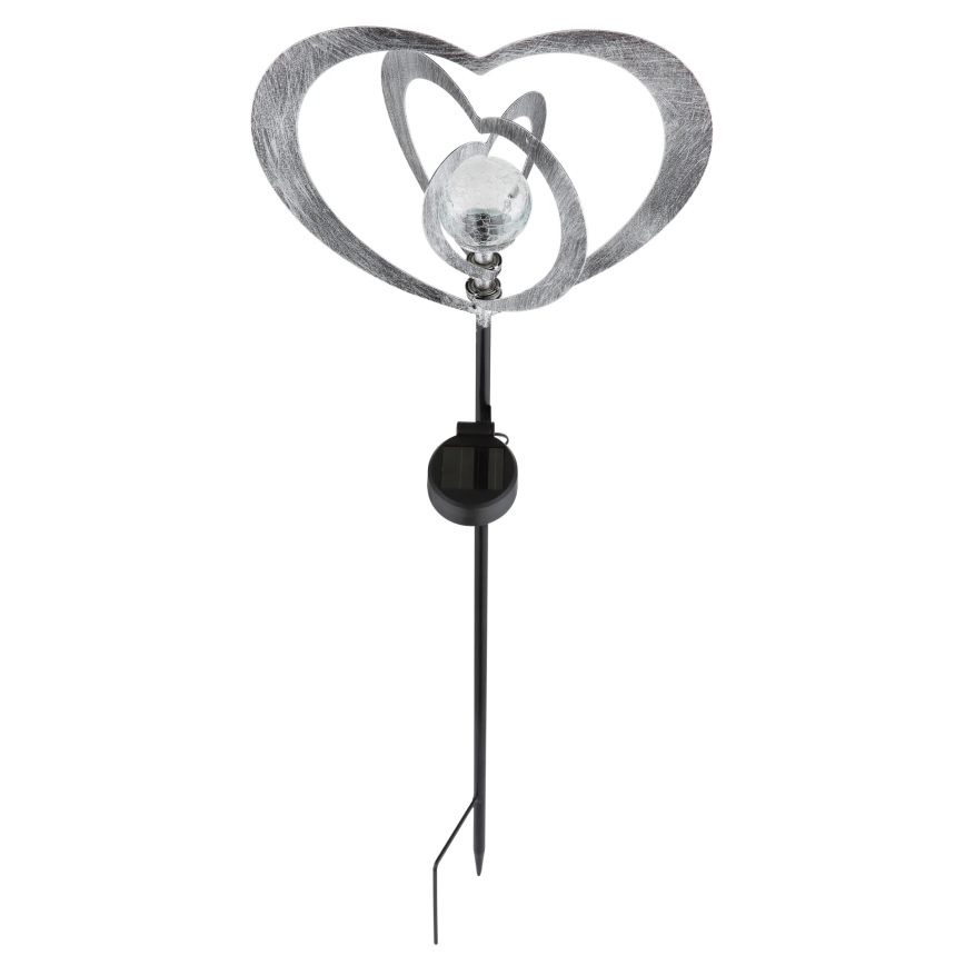 Globo - LED солнечный светильник LED/3V IP44 300 mAh серебряное сердце