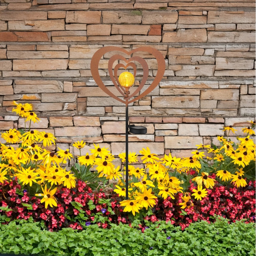 Глобо - сонячний ЛЕД‑світильник ЛЕД/3 В ІР44 300 мА·год іржаве серце