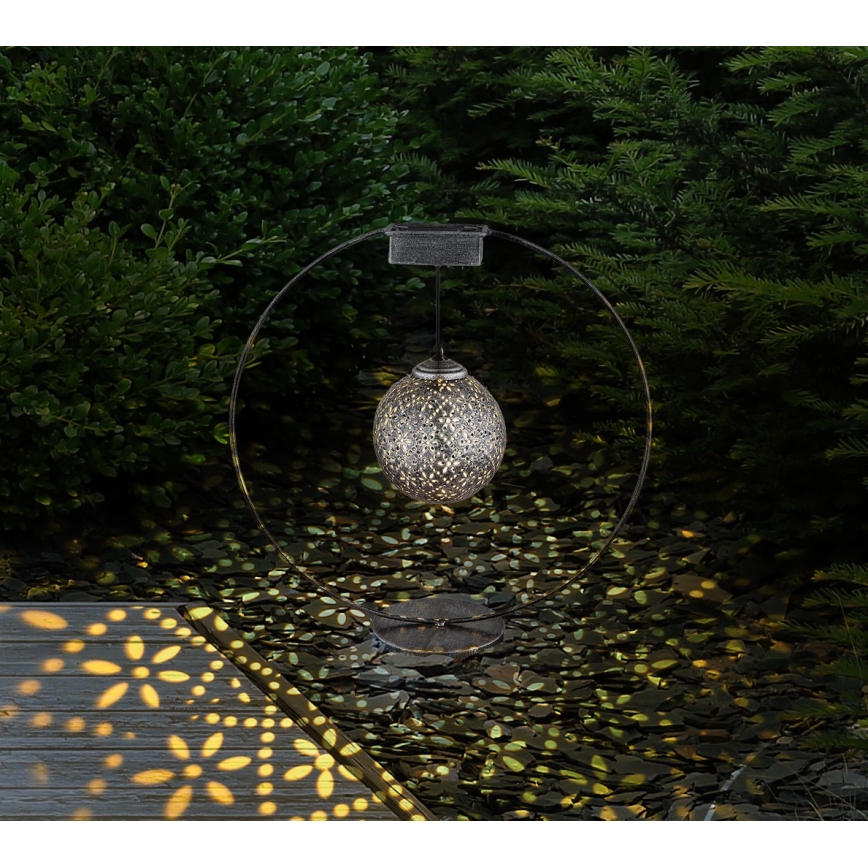 Globo - Світлодіодний світильник на сонячній батареї LED/0,06W/1,2V срібний IP44