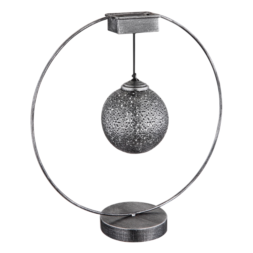 Globo - Світлодіодний світильник на сонячній батареї LED/0,06W/1,2V срібний IP44
