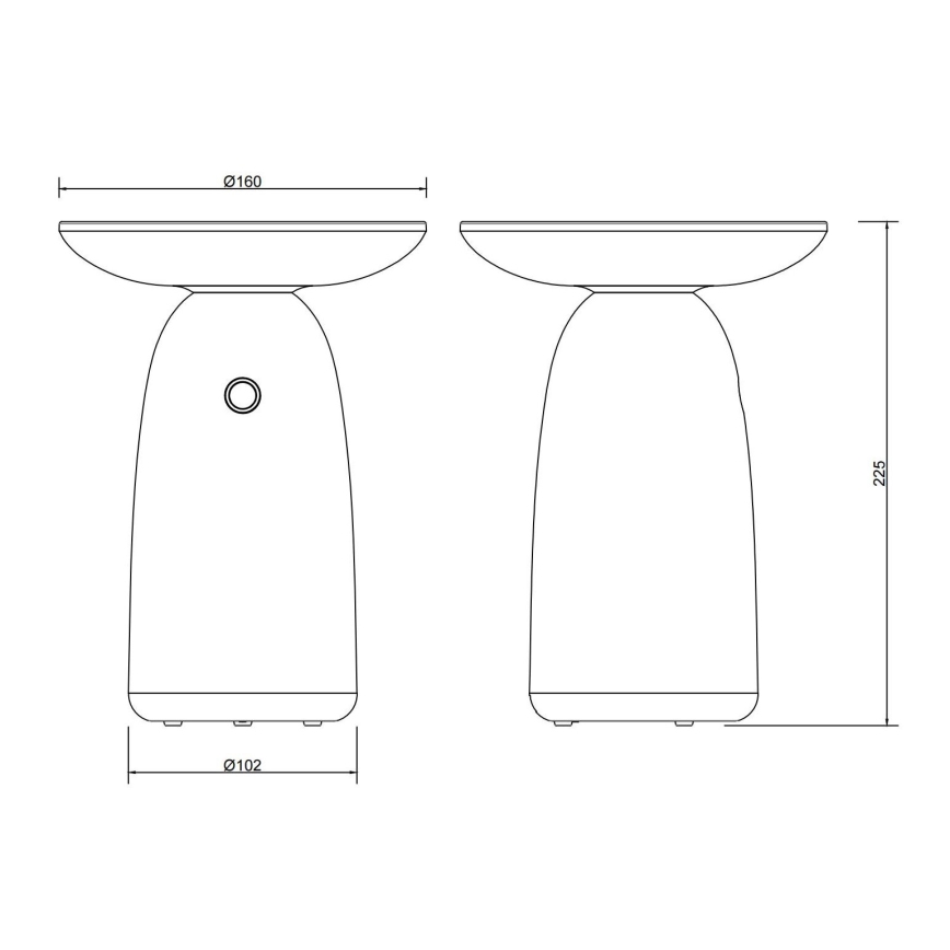 Globo - Світлодіодна сонячна сенсорна лампа з регулюванням яскравості LED/10W/3,7V IP54 3600 mAh чорна