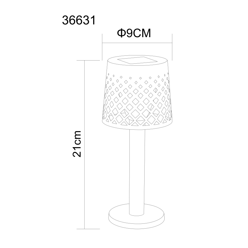 Globo - Светодиодный светильник на солнечной батарее LED/0,06W/3,2V 3000K IP44 черный