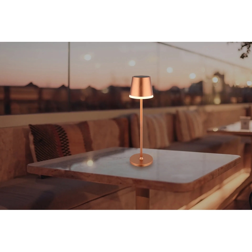 Globo - Світлодіодний світильник на сонячній батареї LED/0,6W/3V 3000K IP44 1200 mAh мідний