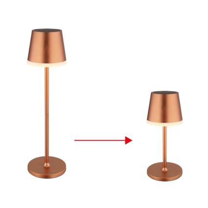 Globo - Світлодіодний світильник на сонячній батареї LED/0,6W/3V 3000K IP44 1200 mAh мідний