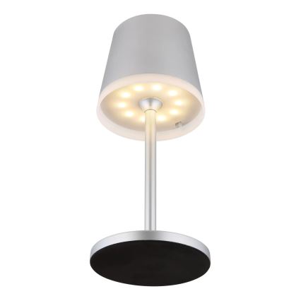 Globo - Светодиодный светильник на солнечной батарее LED/0,6W/3V 3000K IP44 1200 mAh матовый хром