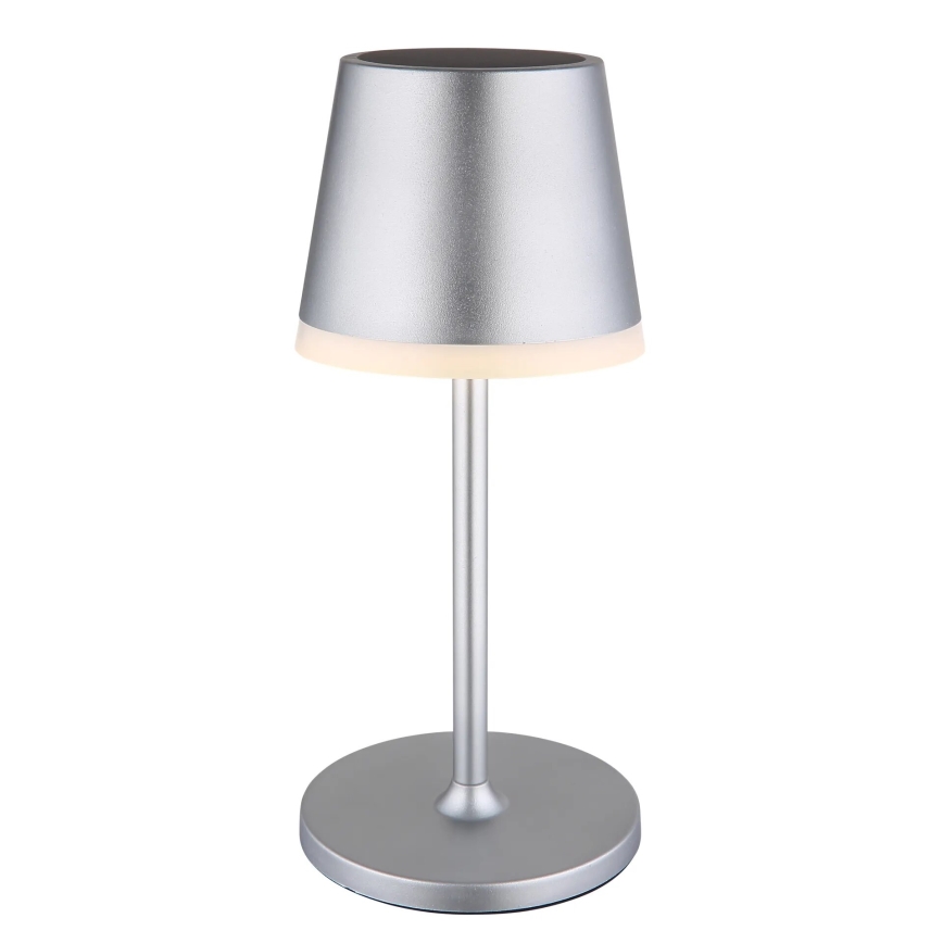 Globo - Светодиодный светильник на солнечной батарее LED/0,6W/3V 3000K IP44 1200 mAh матовый хром