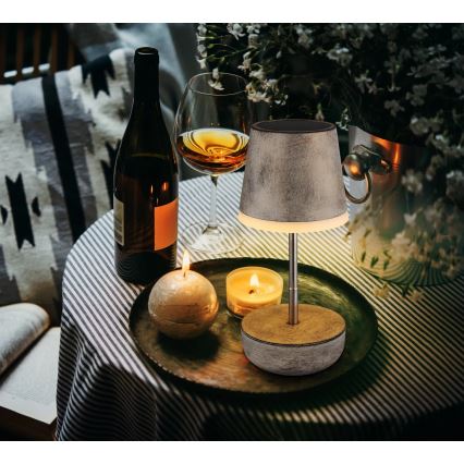 Globo - Світлодіодна сонячна лампа 10xLED/0,06W/3V IP44 800 mAh сіра