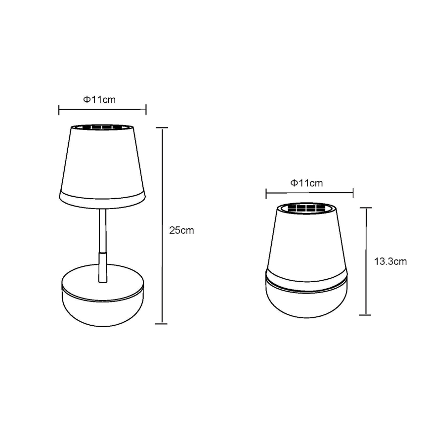 Globo - Светодиодный светильник на солнечной батарее 10xLED/0,06W/3V IP44 800 mAh серый