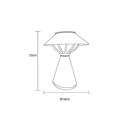 Globo - Світлодіодна сонячна лампа 10xLED/0,06W/1,2V IP44 600 мАг чорна