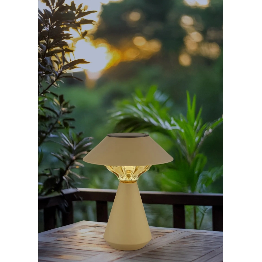 Globo - Світлодіодна сонячна лампа 10xLED/0,06W/1,2V IP44 600 mAh коричнева