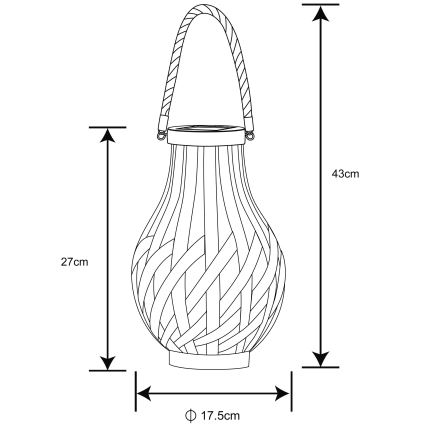 Globo - Светодиодный светильник на солнечной батарее LED/0,06W/3V IP44 бамбук