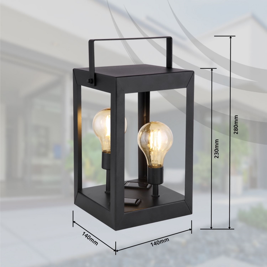 Globo - Светодиодный светильник на солнечной батарее 2xLED/0,06W/3V IP44