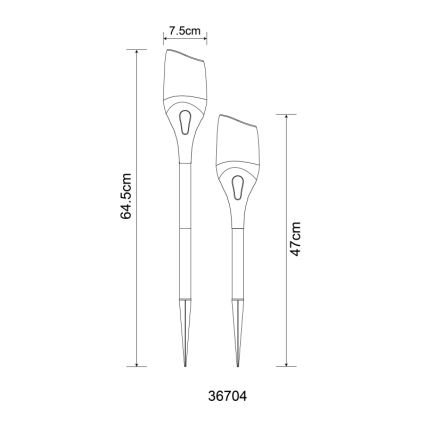 Globo - Світлодіодний світильник на сонячній батареї LED/2,4W/3V 1600K IP44