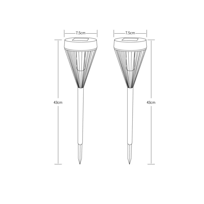 Globo - НАБОР 2x Светодиодный светильник на солнечной батарее LED/0,1W/1,2V IP44 300 mAh