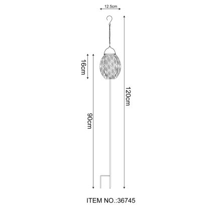 Globo - Світлодіодний світильник на сонячній батареї 3в1 LED/0,06W/3,2V 3000K IP44