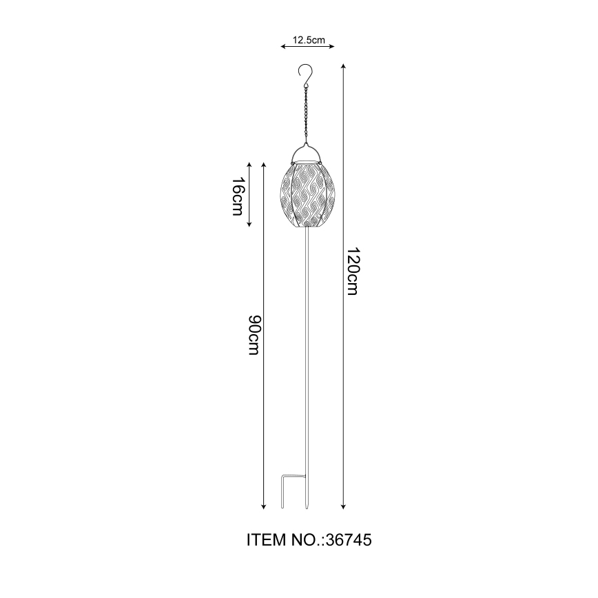 Globo - Світлодіодний світильник на сонячній батареї 3в1 LED/0,06W/3,2V 3000K IP44