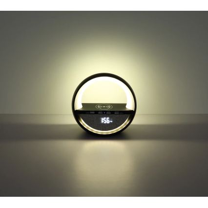 Globo - LED RGBW аккумуляторная сенсорная настольная лампа с динамиком и беспроводной зарядкой QI LED/3,5W/5V 1800 mAh