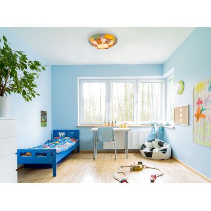 Globo 40606 - Детский потолочный светильник KIDDY 2xE27ILLU/60W/230V