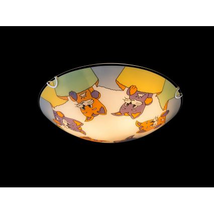 Globo 40606 - Детский потолочный светильник KIDDY 2xE27ILLU/60W/230V