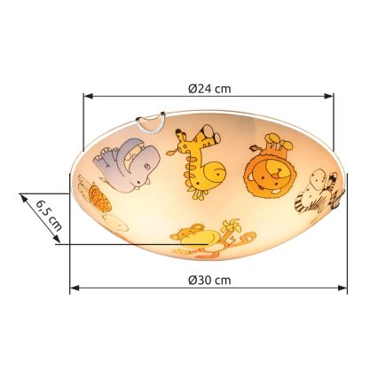 Globo - Дитячий стельовий світильник 2xE27/60W/230V