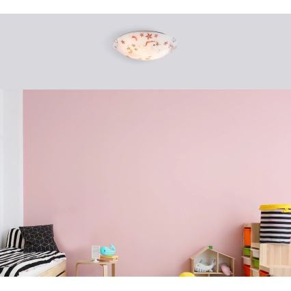 Globo - Детский потолочный светильник 2xE27ILLU/60W/230V диам. 40 см единорог