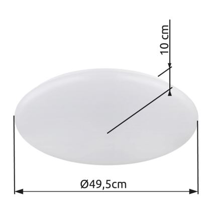 Globo - Стельовий LED світильник LED/24W/230V діаметр 49,5 см білий