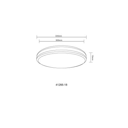 Globo - Светодиодный потолочный RGBW-светильник с регулированием яркости LED/18W/230V 2700-6000K + дистанционное управление