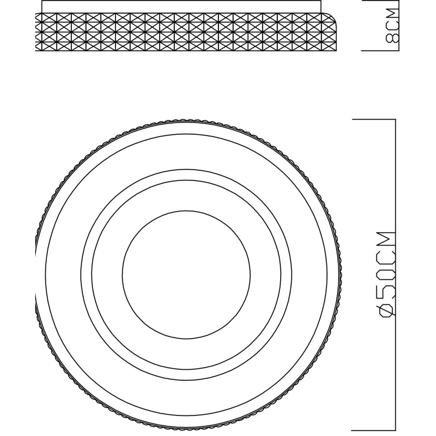 Globo - Світильник стельовий світлодіодний димований LED/52W/230V 2700-6000K + дистанційне керування