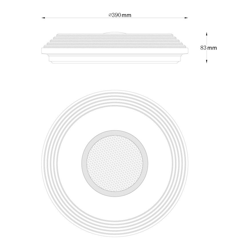 Globo - Светодиодный потолочный светильник с регулированием яркости LED/24W/230V 2700-6500K + дистанционное управление