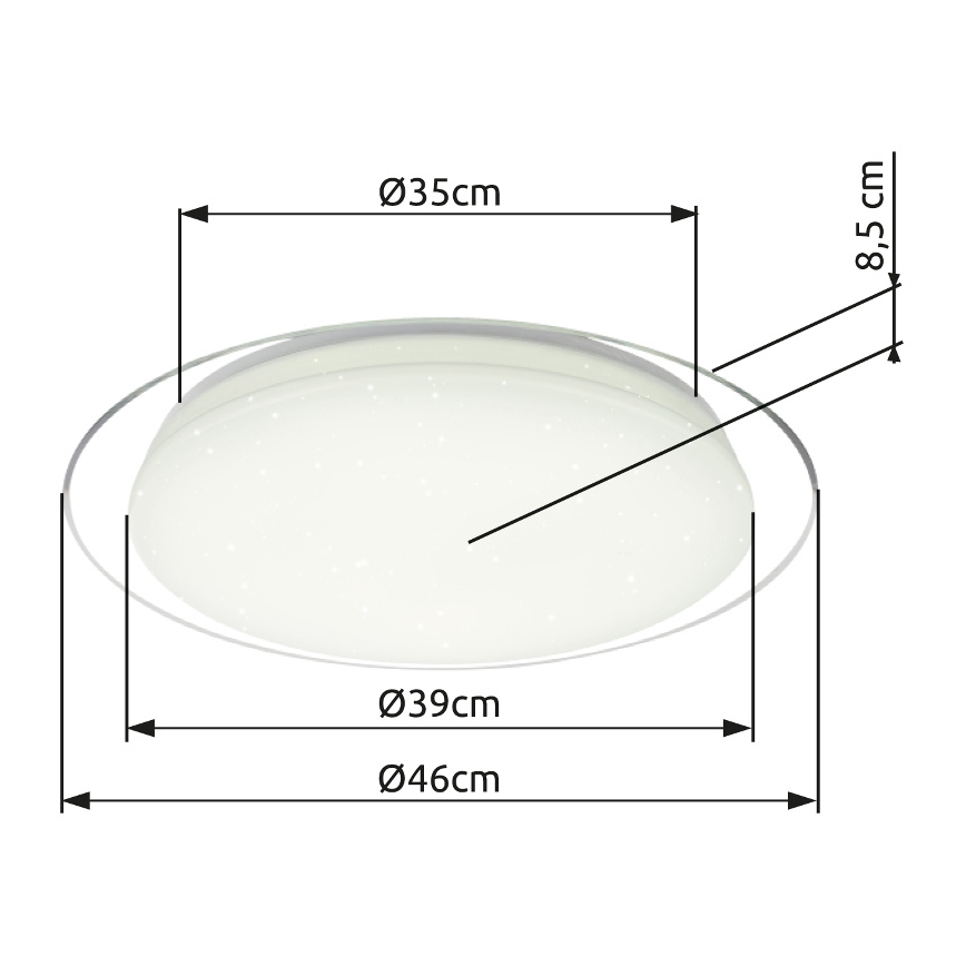 Globo - Светодиодный потолочный светильник с регулированием яркости LED/30W/230V 3000-6500K + дистанционное управление