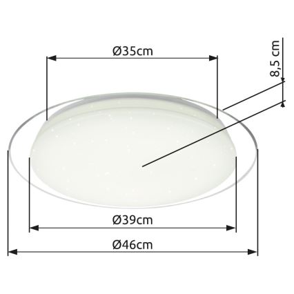 Globo - Светодиодный потолочный светильник с регулированием яркости LED/30W/230V 3000-6500K + дистанционное управление