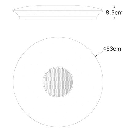 Globo - LED RGBW Стельовий світильник з регулюванням яскравості LED/50W/230V + пульт дистанційного керування
