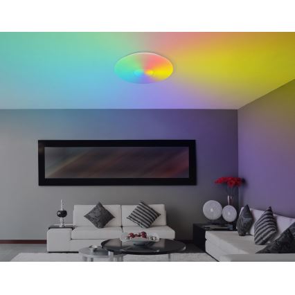 Globo - Стельовий RGBW-світильник з регулюванням яскравості LED/40W/230V 3000-6500K + пульт дистанційного керування
