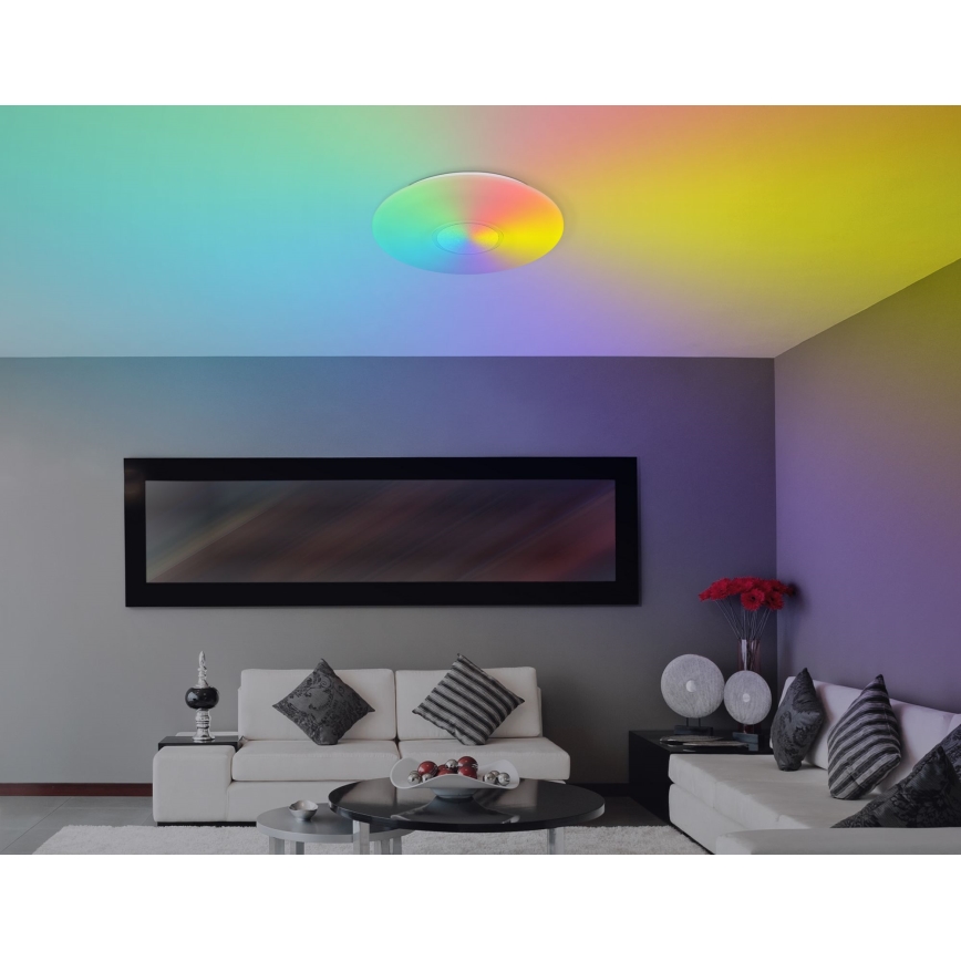 Globo - Стельовий RGBW-світильник з регулюванням яскравості LED/40W/230V 3000-6500K + пульт дистанційного керування