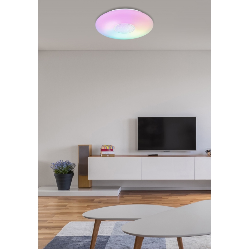 Globo - Стельовий RGBW-світильник з регулюванням яскравості LED/40W/230V 3000-6500K + пульт дистанційного керування