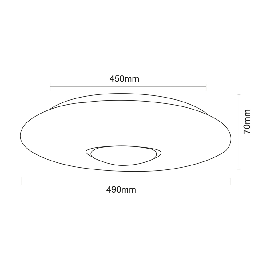 Globo - Стельовий RGBW-світильник з регулюванням яскравості LED/40W/230V 3000-6500K + пульт дистанційного керування