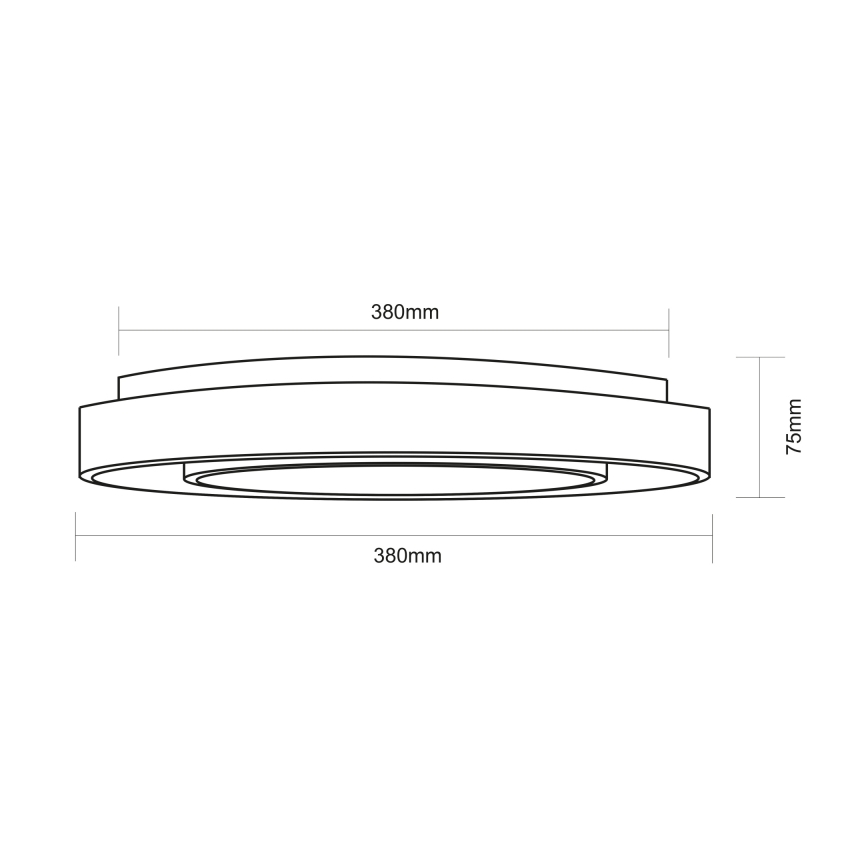 Globo - Стельовий RGBW-світильник з регулюванням яскравості LED/24W/230V 3000-6500K+ пульт дистанційного керування
