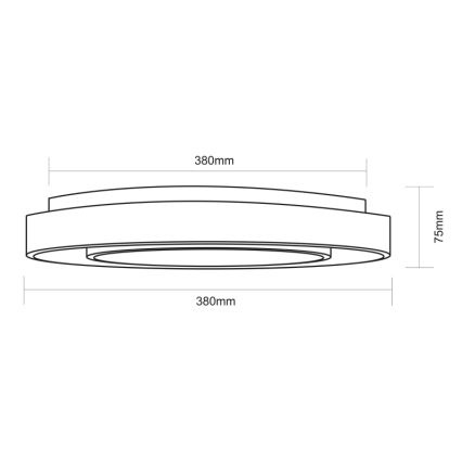 Globo - Светодиодный потолочный RGB-светильник с регулированием яркости LED/24W/230V + дистанционное управление