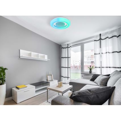 Globo - Стельовий RGBW-світильник з регулюванням яскравості LED/18W/230V 2700-6500K + пульт дистанційного керування