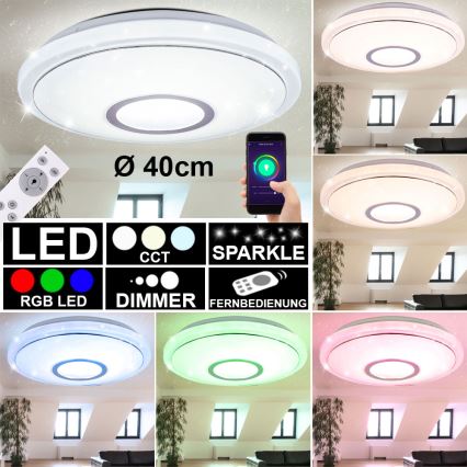 Globo - Светодиодный RGB-светильник с регулированием яркости LED/16W/230V + LED/3W/230V WiFi Tuya + дистанционное управление