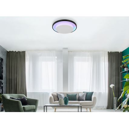 Globo - Стельовий RGBW-світильник з регулюванням яскравості LED/21W/230V 2700-6500K+ пульт дистанційного керування