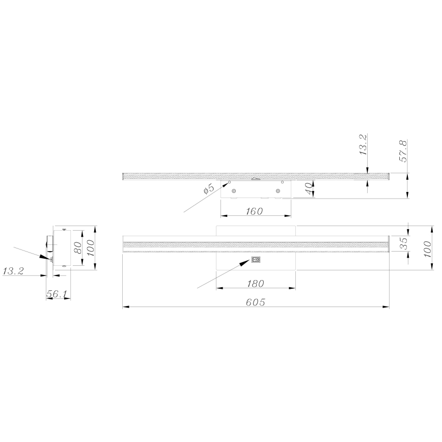 Globo - LED Настінний світильник для ванної кімнати LED/18W/230V IP44