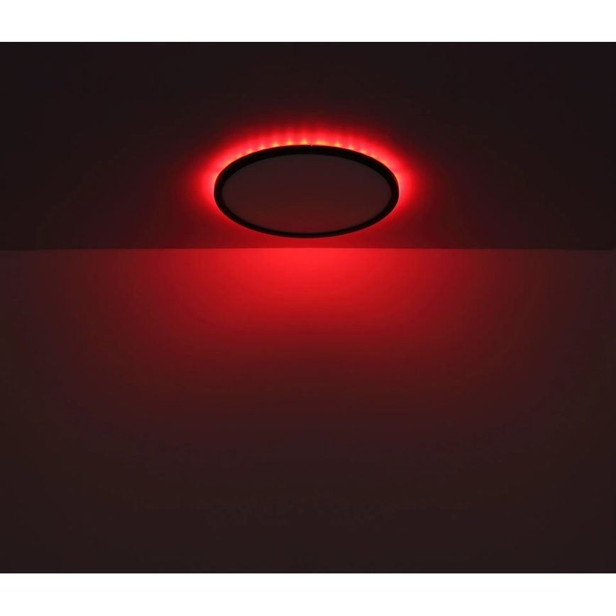 Globo - LED RGB Стельовий світильник для ванної з регулюванням яскравості LED/18W/230V 3000-6000K + пульт дистанційного керування IP44 чорний