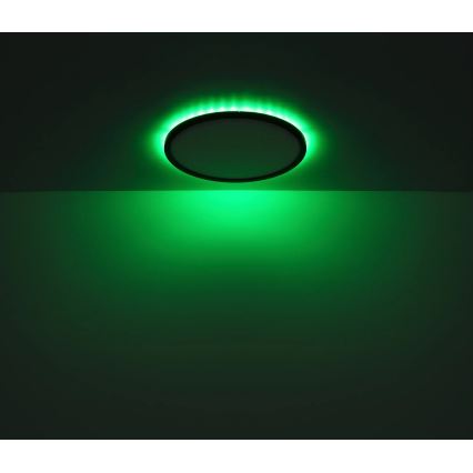Globo - Светодиодный потолочный RGB-светильник для ванной комнаты с регулированием яркости LED/18W/230V 3000-6000K + дистанционное управление IP44 черный